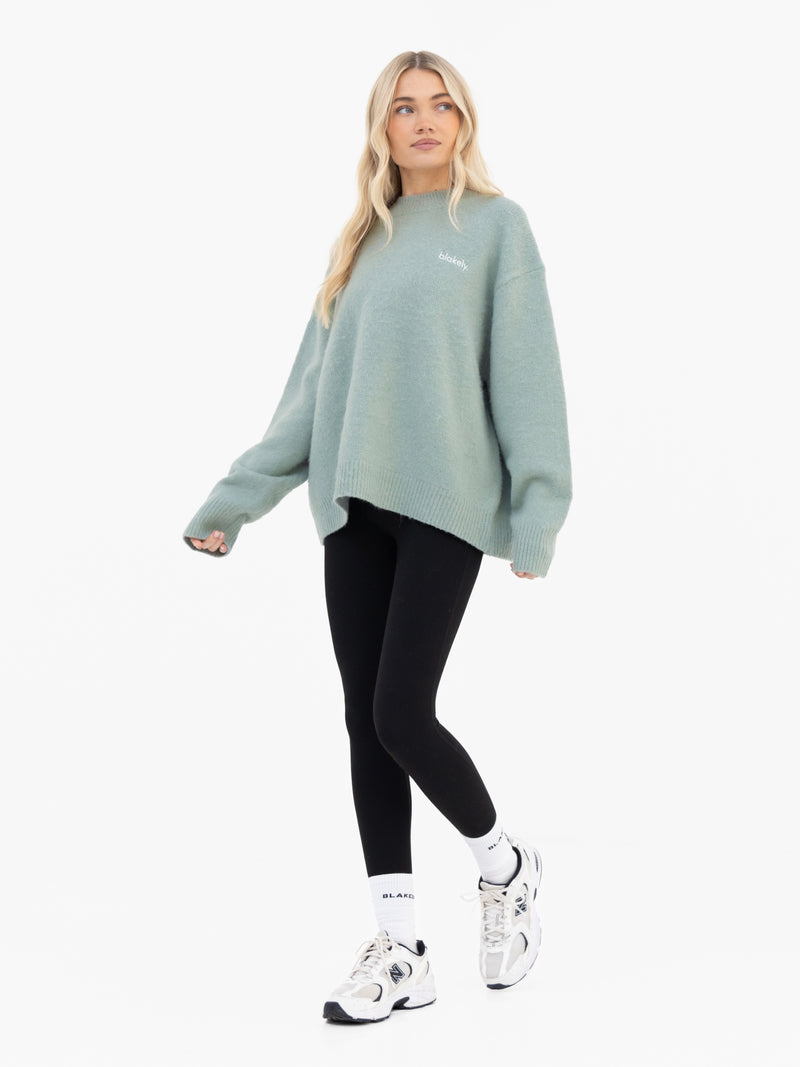 Marley Oversized Knitted Sweater - Soft Sage