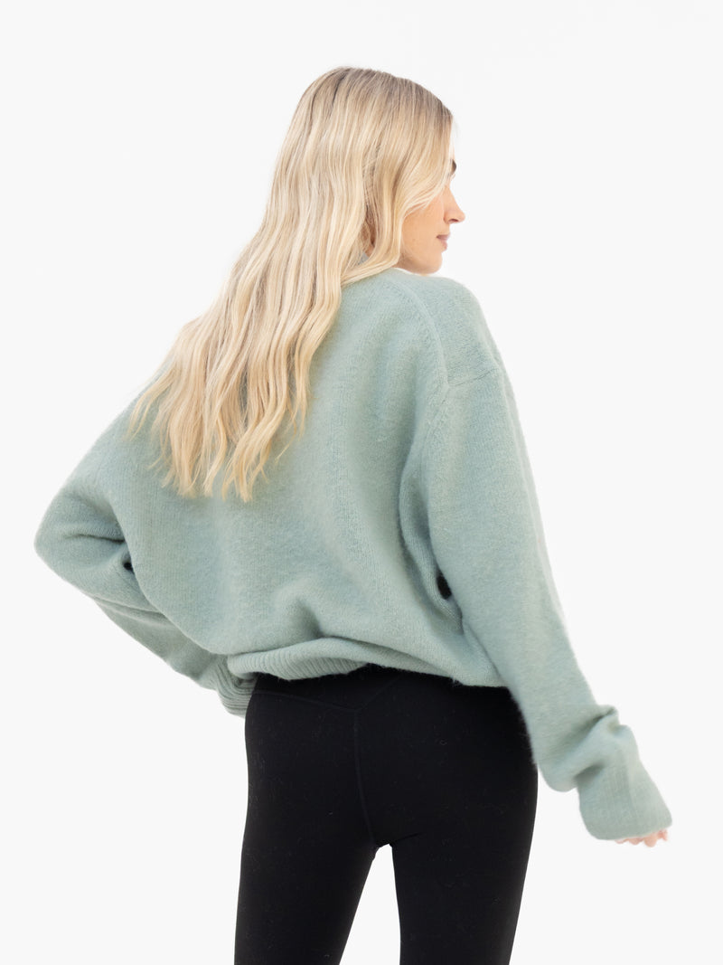 Marley Oversized Knitted Sweater - Soft Sage