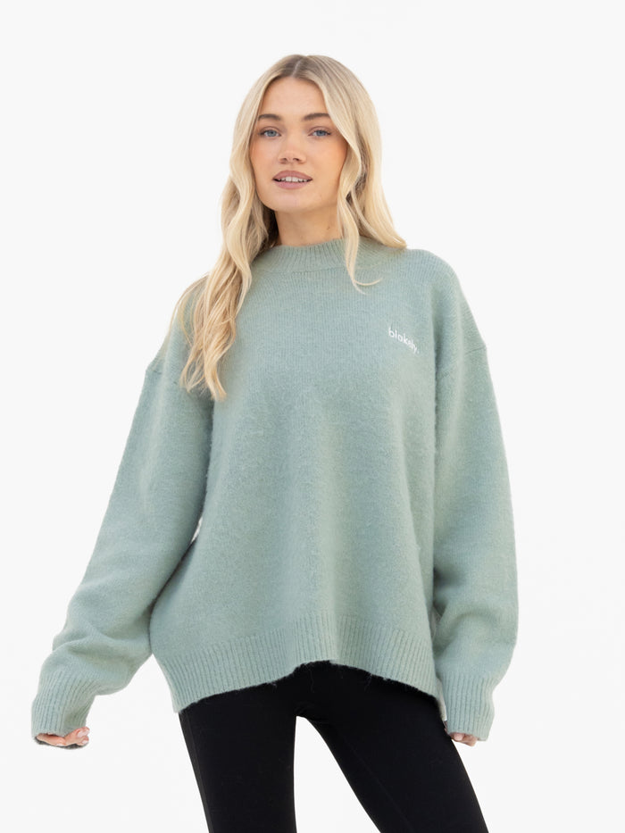 Marley Oversized Knitted Sweater - Soft Sage