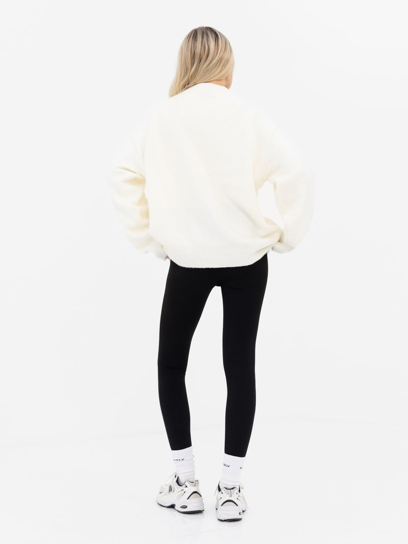 Mabel Oversized Knitted Sweater - Cream
