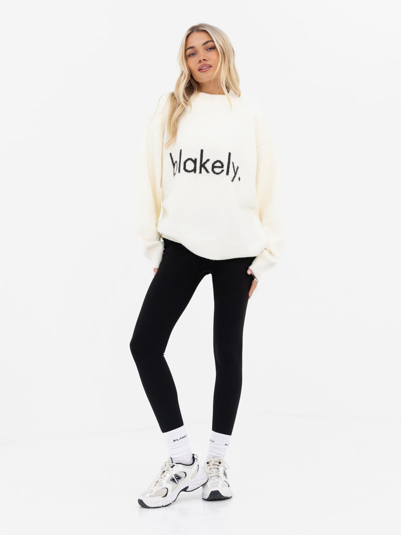 Mabel Oversized Knitted Sweater - Cream