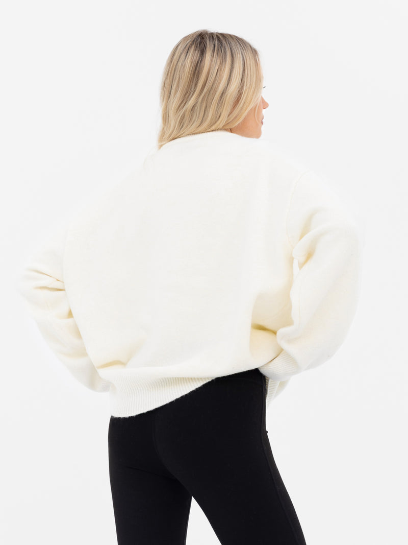 Mabel Oversized Knitted Sweater - Cream