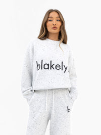 Mabel Oversized Knitted Sweater - Light Grey