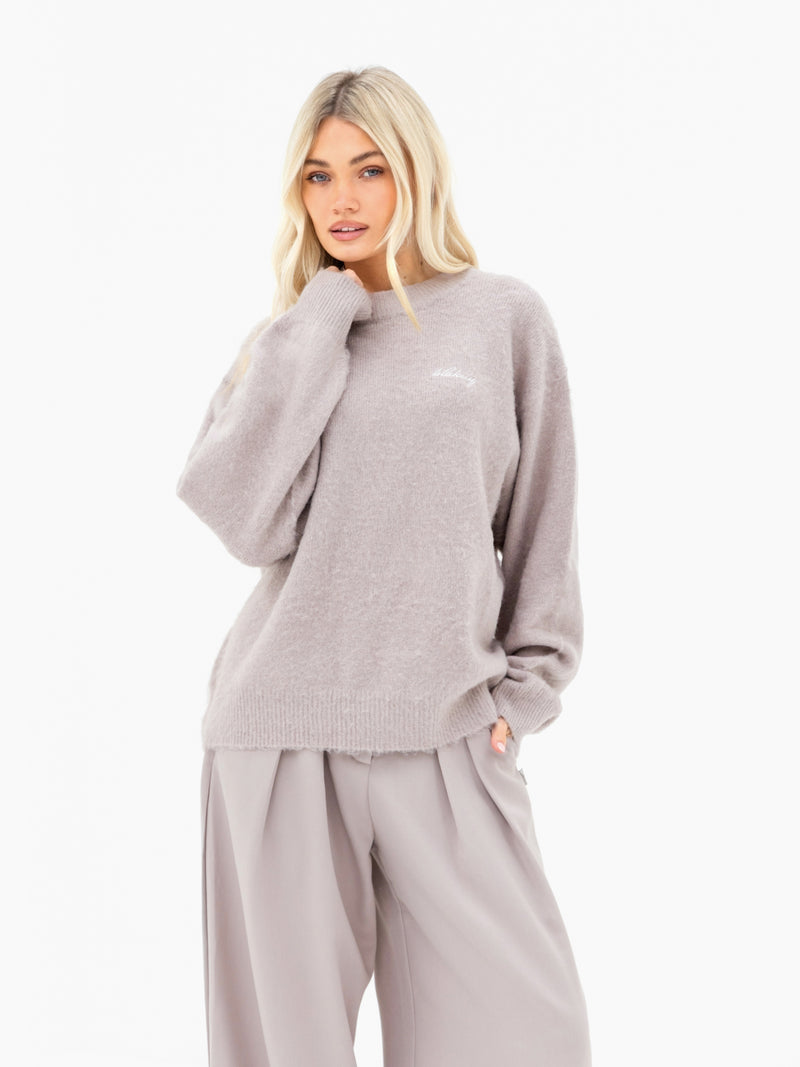 Mindy Knitted Sweater - Pebble