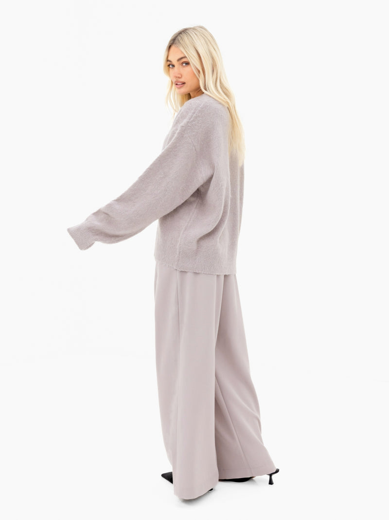 Mindy Knitted Sweater - Pebble