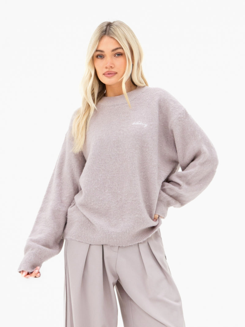 Mindy Knitted Sweater - Pebble