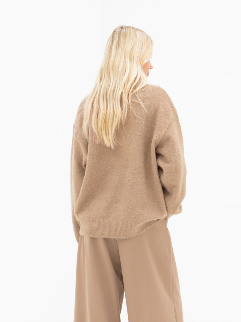 Mindy Knitted Sweater - Tan