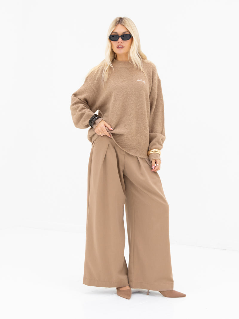 Mindy Knitted Sweater - Tan