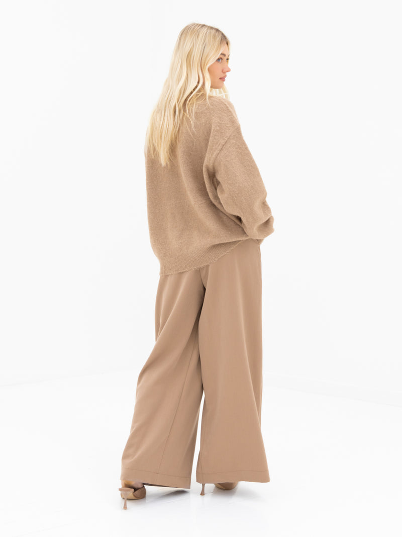 Mindy Knitted Sweater - Tan