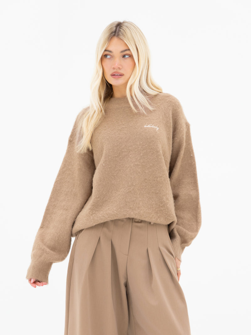 Mindy Knitted Sweater - Tan