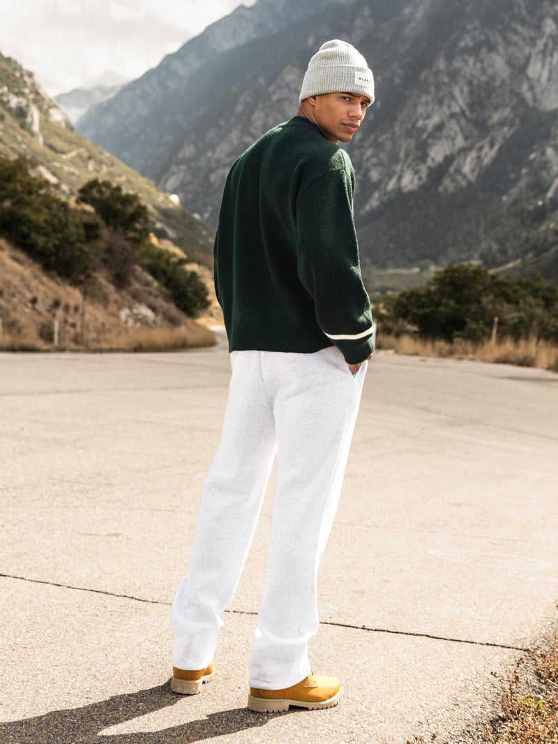 Abel Script Knitted Sweater - Emerald Green
