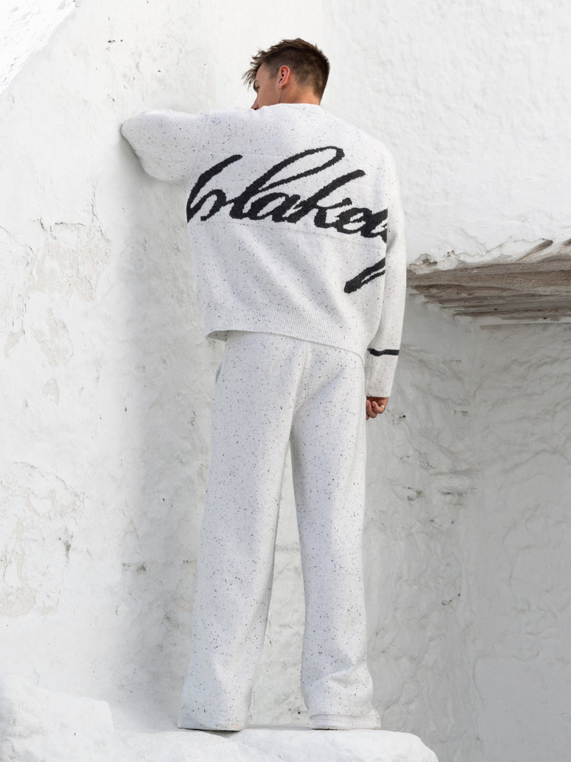 Relaxed Knitted Sweater - Light Grey