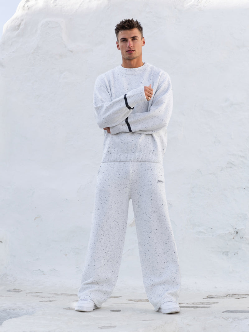 Relaxed Knitted Sweater - Light Grey