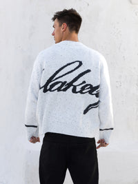 Relaxed Knitted Sweater - Light Grey
