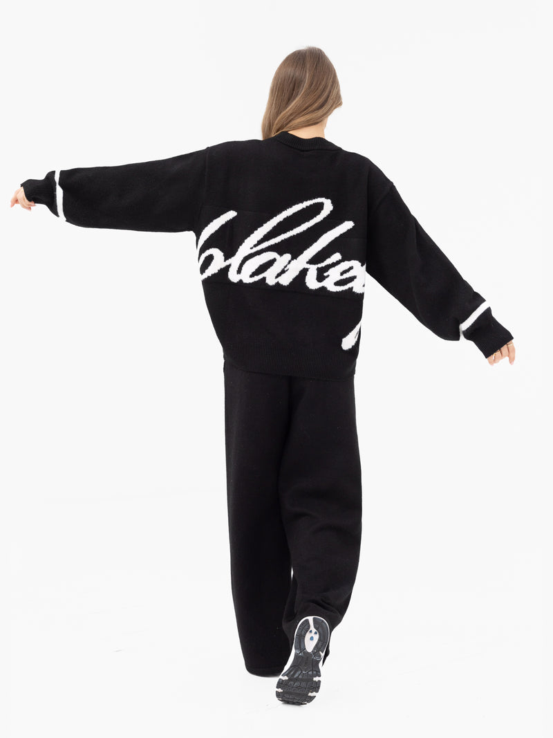 Margot Oversized Knitted Sweater - Black