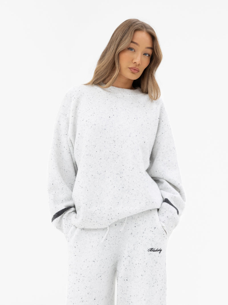 Margot Oversized Knitted Sweater - Cloud Grey