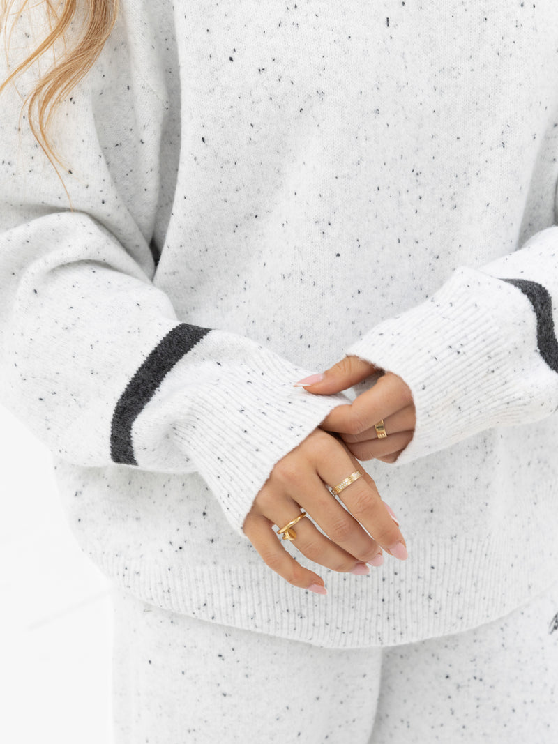 Margot Oversized Knitted Sweater - Cloud Grey