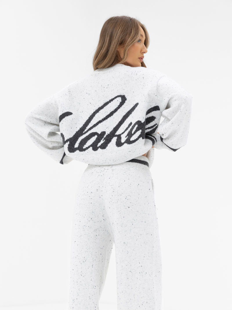 Margot Oversized Knitted Sweater - Cloud Grey