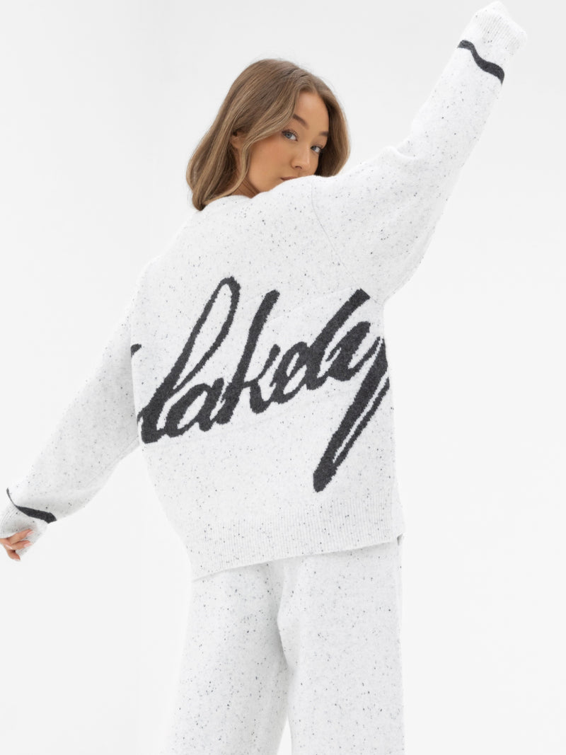 Margot Oversized Knitted Sweater - Cloud Grey