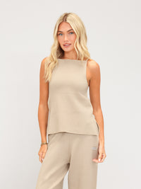 Layla Knitted Vest - Warm Ivory