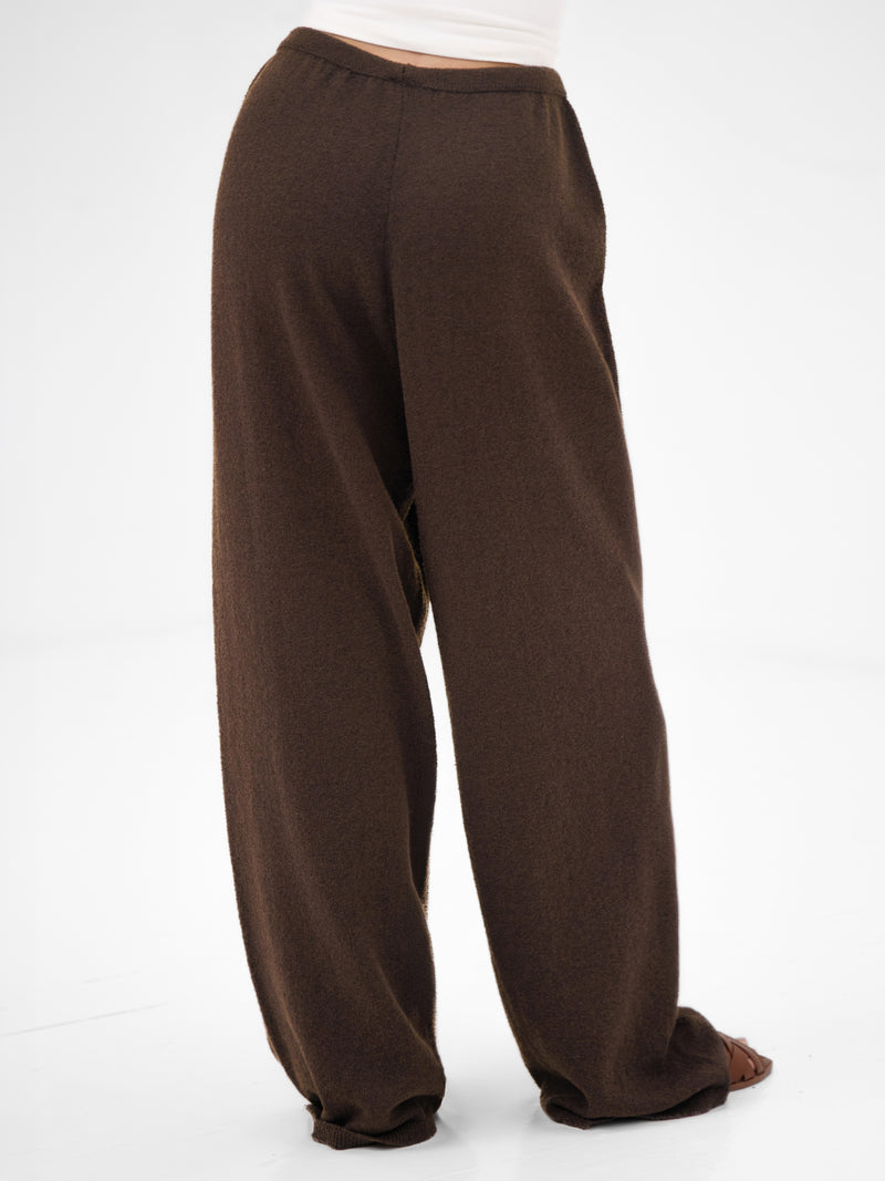 Mae Crochet Trousers - Brown