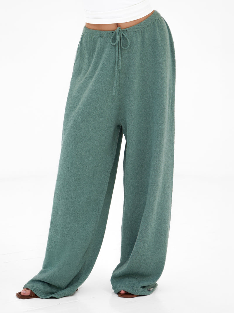 Mae Crochet Trousers - Sage Green