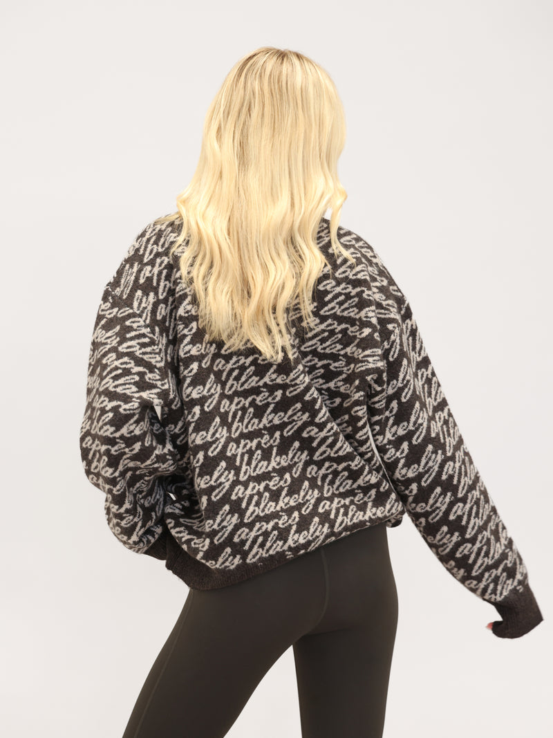 Blakely Oversized Après Knitted Sweater - Chocolate Brown