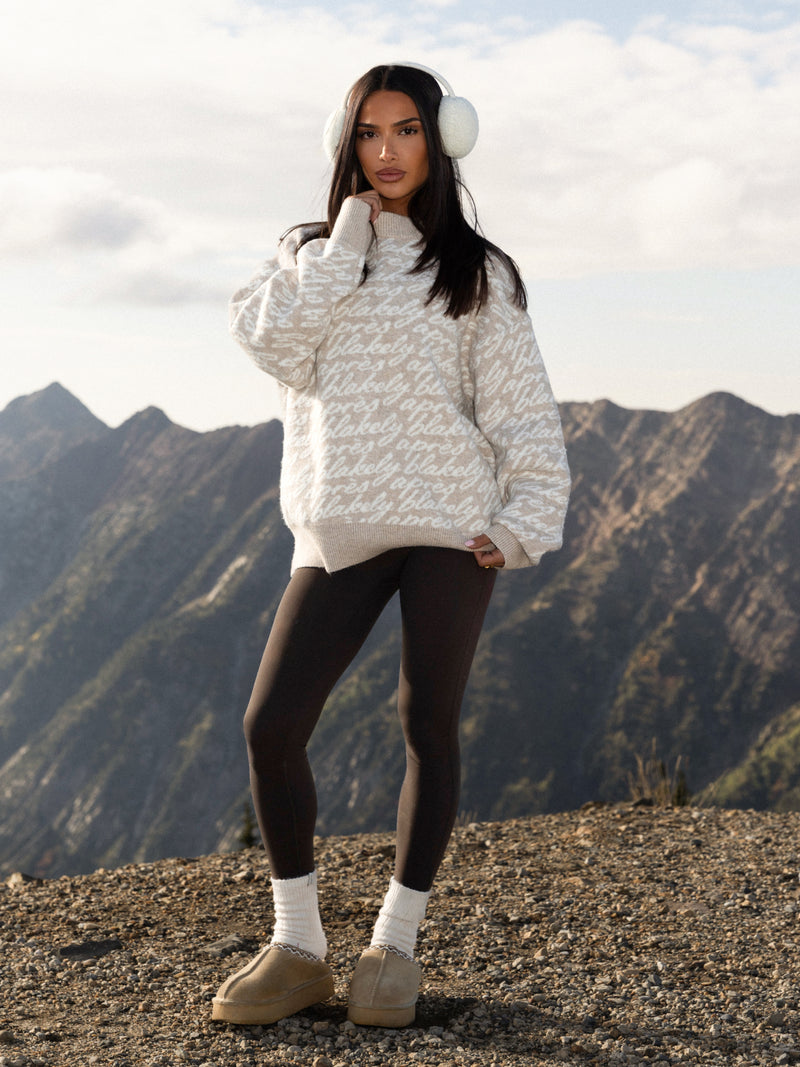 Blakely Oversized Après Knitted Sweater - Toasted Taupe