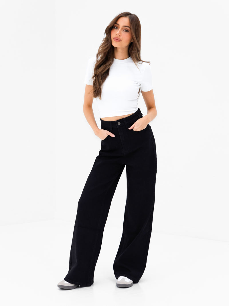 Blakely Wide Cut Jeans - Black