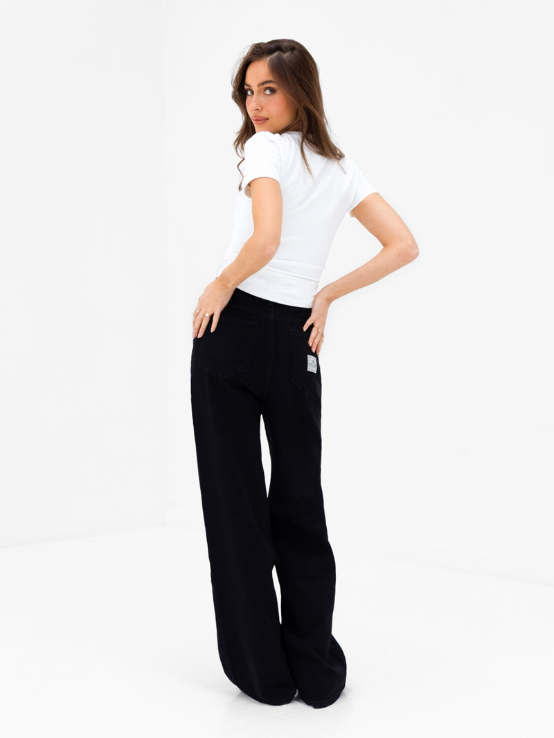 Blakely Wide Cut Jeans - Black