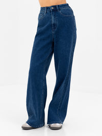 Blakely Wide Cut Jeans - Dark Blue Wash