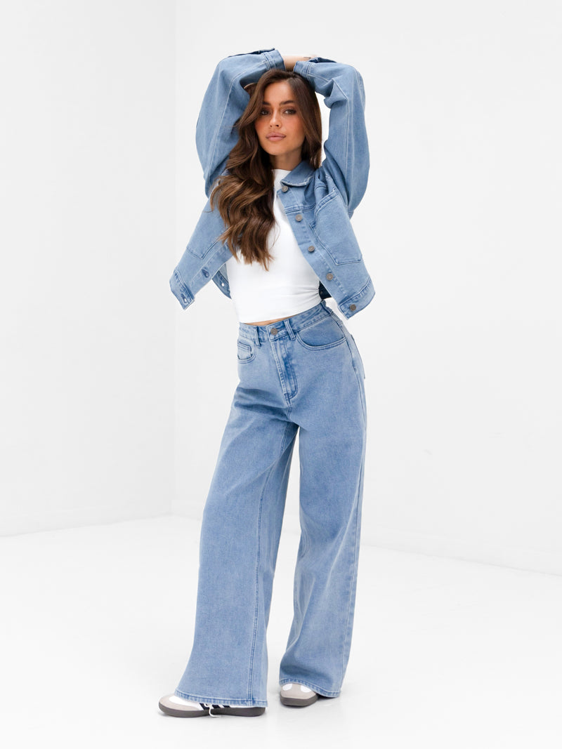 Blakely Wide Cut Jeans - Light Blue