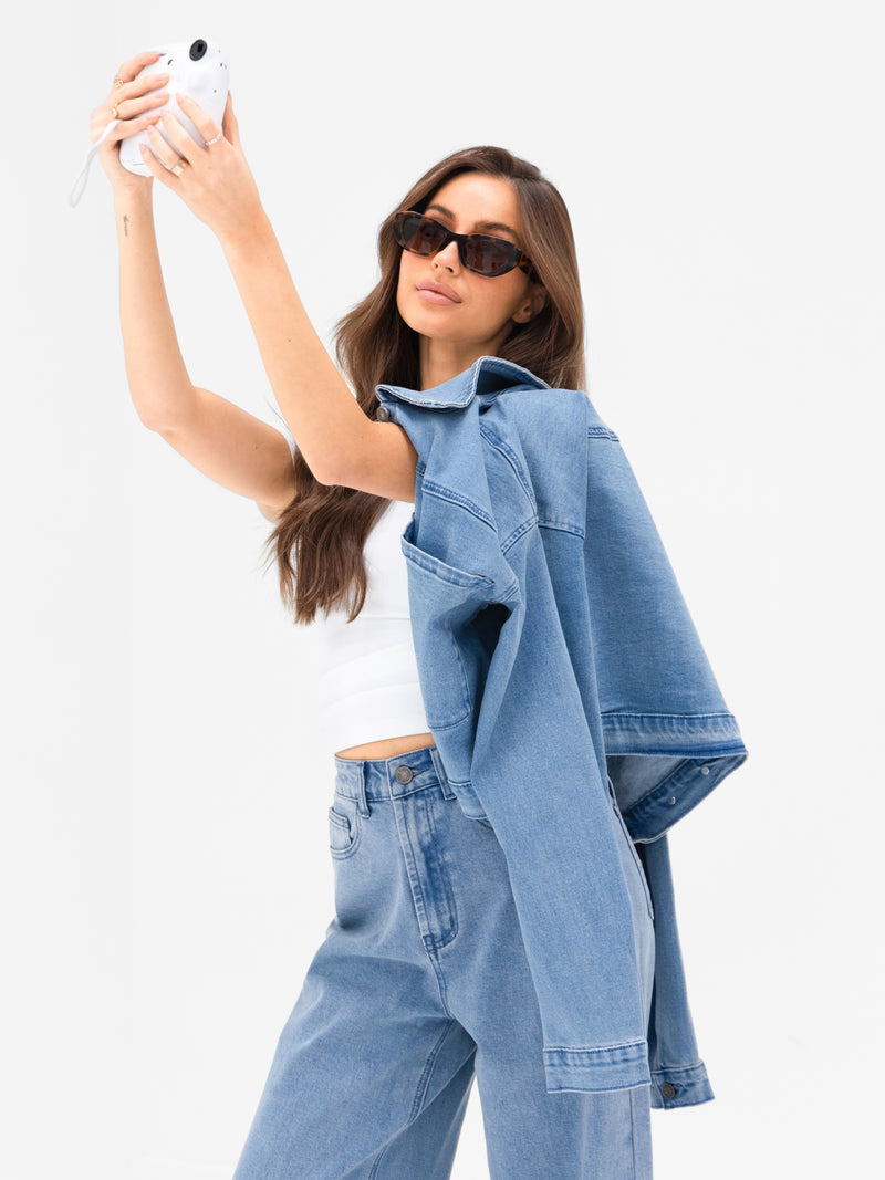 Blakely Wide Cut Jeans - Light Blue