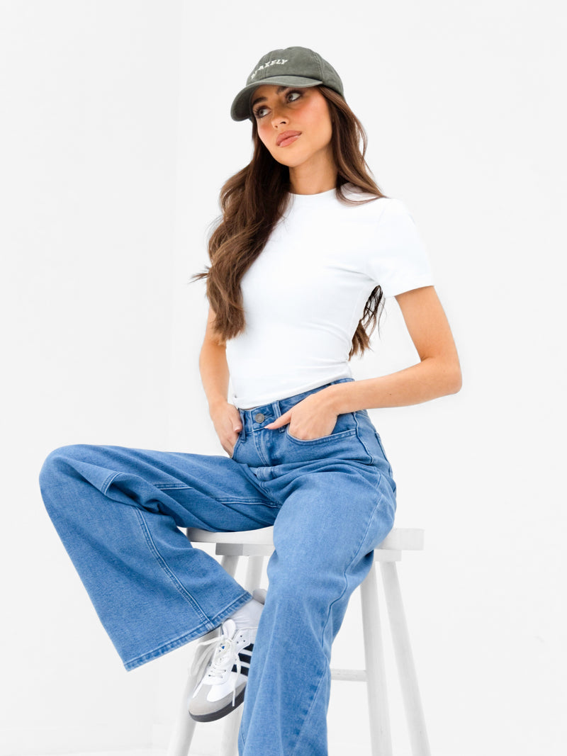 Blakely Wide Cut Jeans - Classic Blue