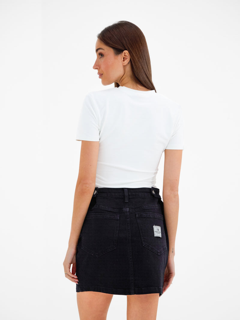 Blakely Denim Skirt - Black