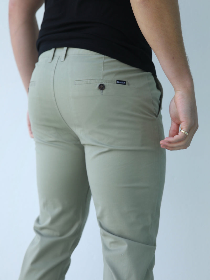 Stretch Chino - Sage Green