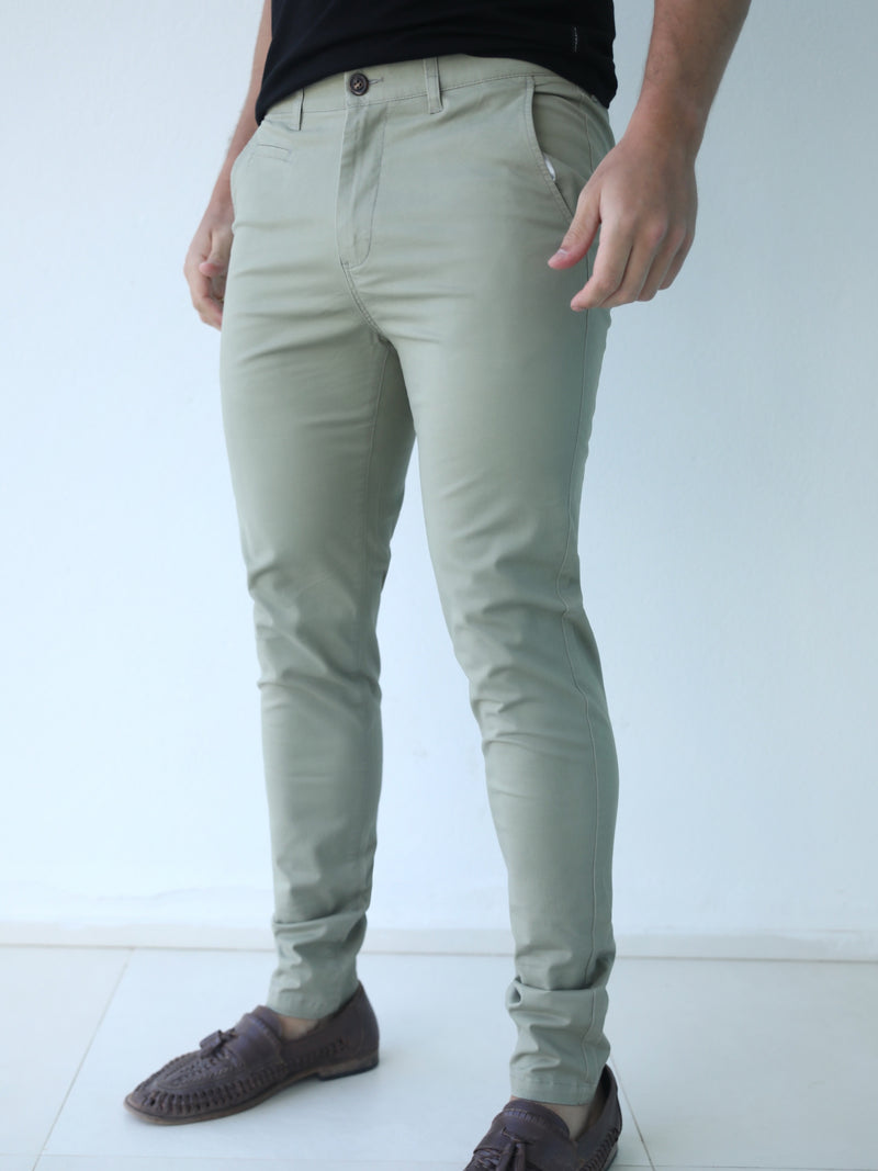 Stretch Chino - Sage Green