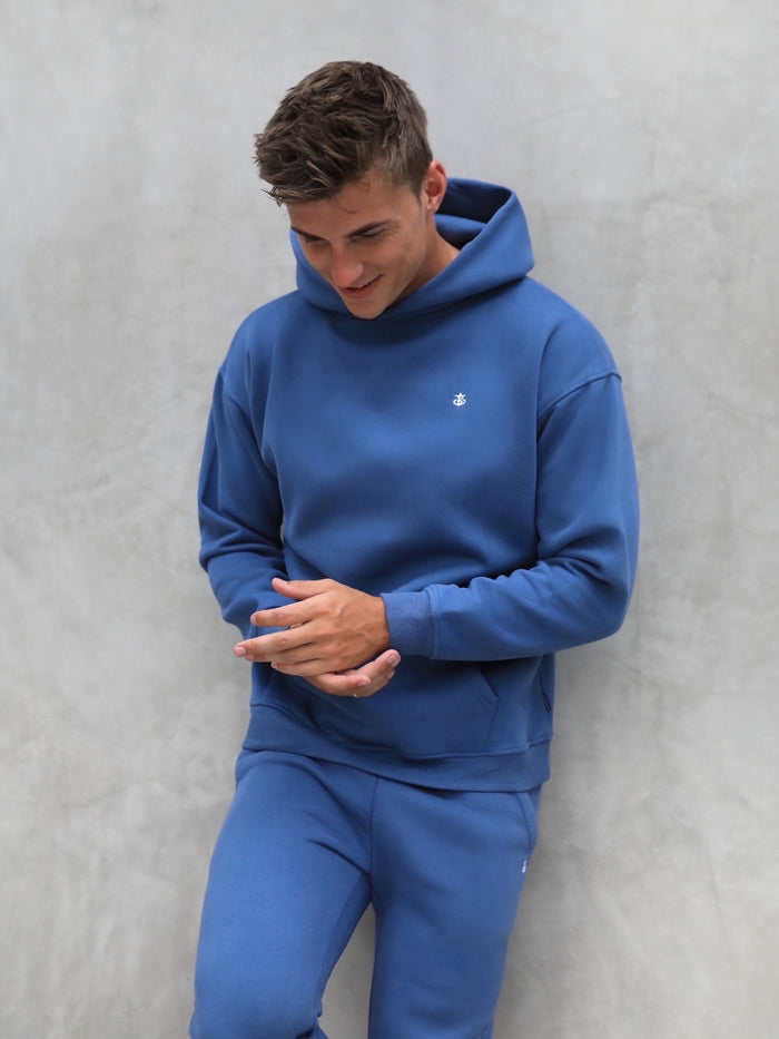 Anchor Relaxed Hoodie - Blue