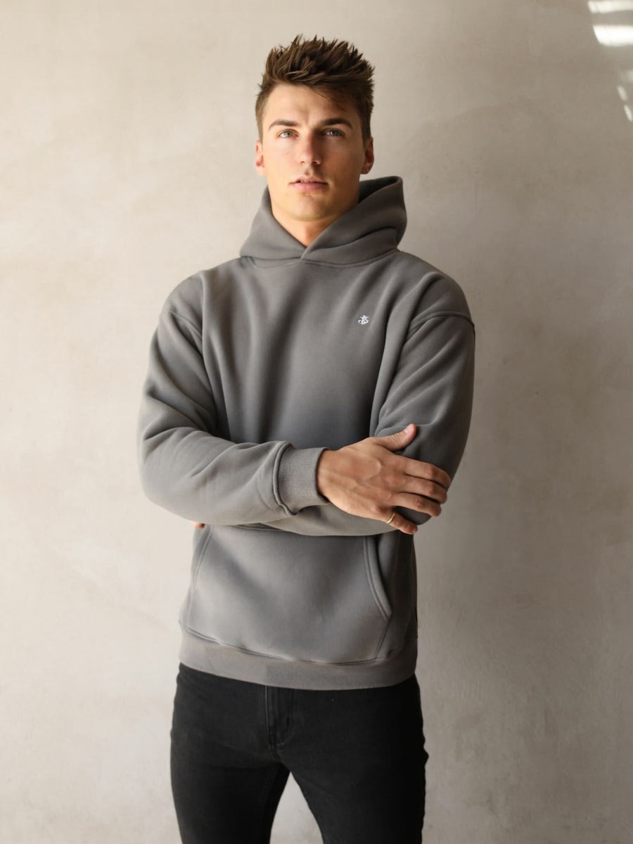 Anchor Relaxed Hoodie - Charcoal