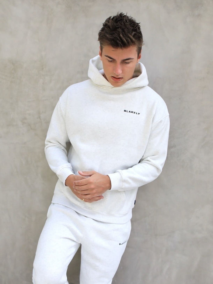 Series Relaxed Hoodie - Marl White