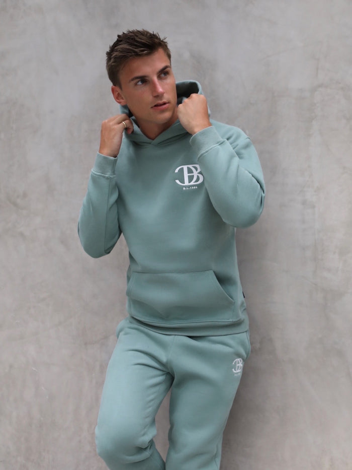 Initial Relaxed Hoodie - Sage Green