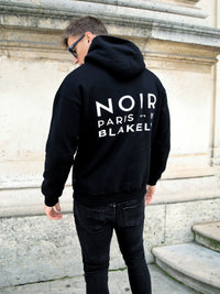 Noir Relaxed Hoodie - Black