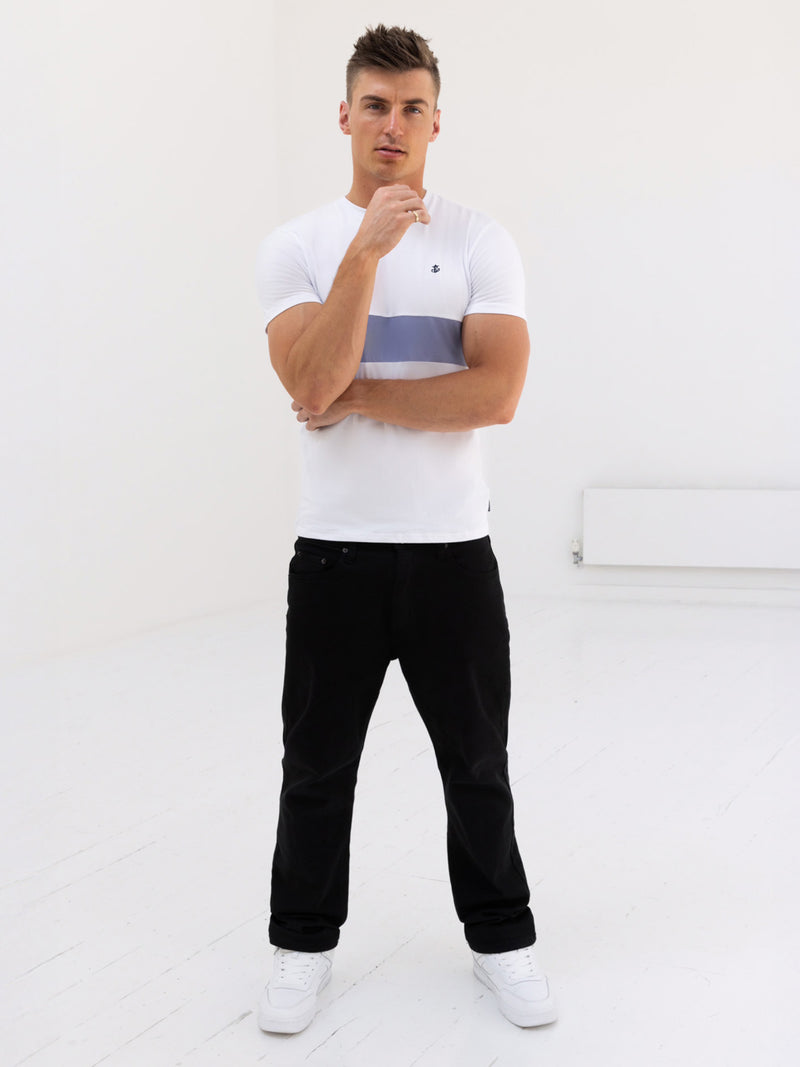 Iowa T-Shirt - White & Blue