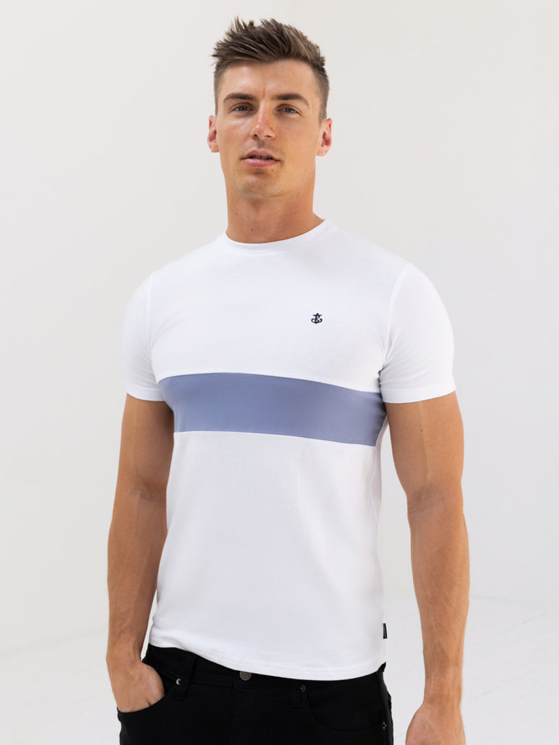 Iowa T-Shirt - White & Blue
