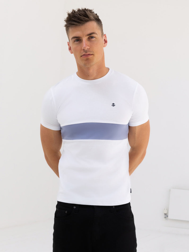 Iowa T-Shirt - White & Blue