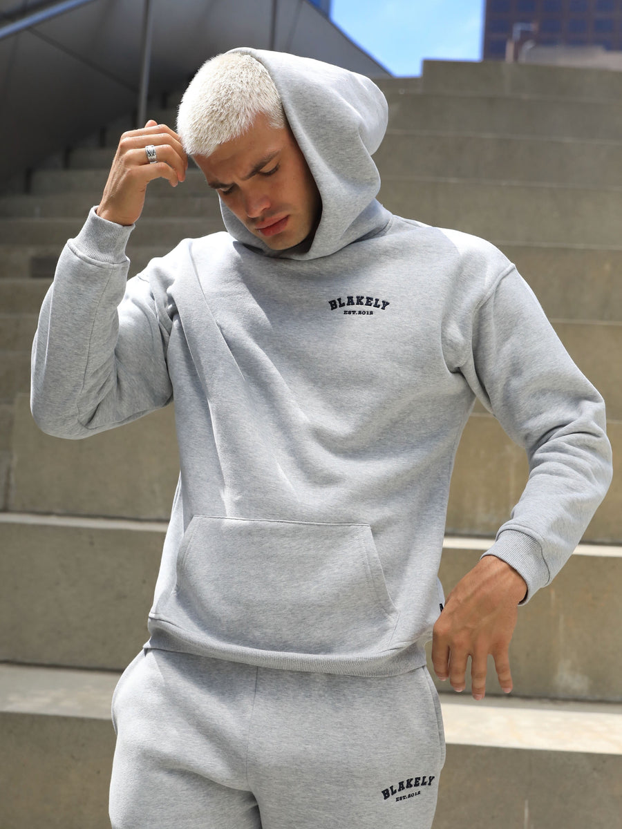 Heritage Relaxed Hoodie - Marl Grey