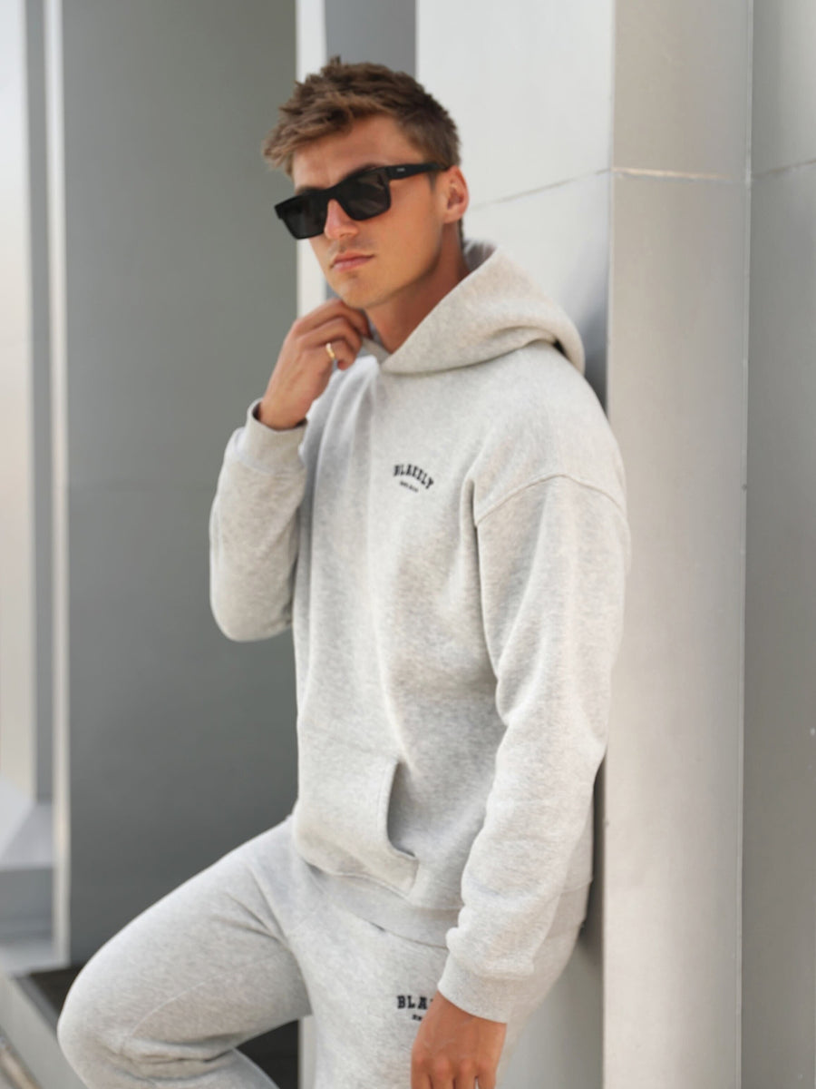 Heritage Relaxed Hoodie - Marl Grey