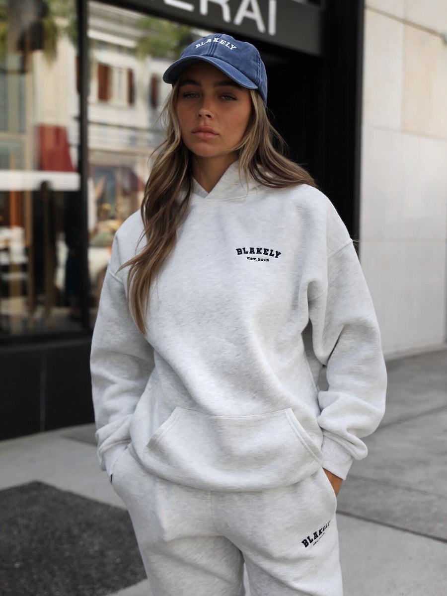 White discount marl hoodie