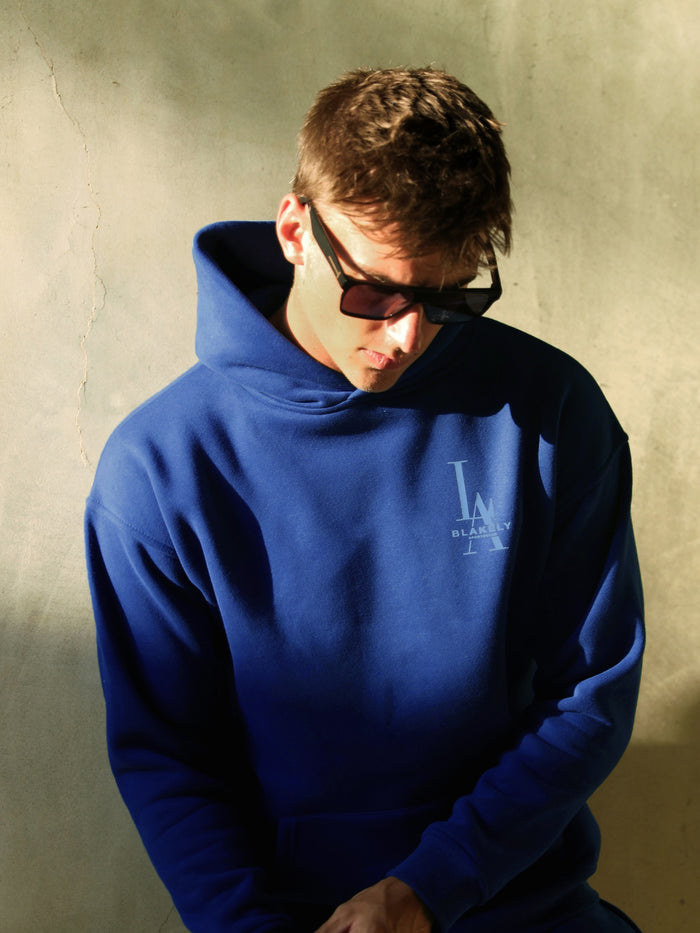 Sports Club Relaxed Hoodie - Vintage Blue