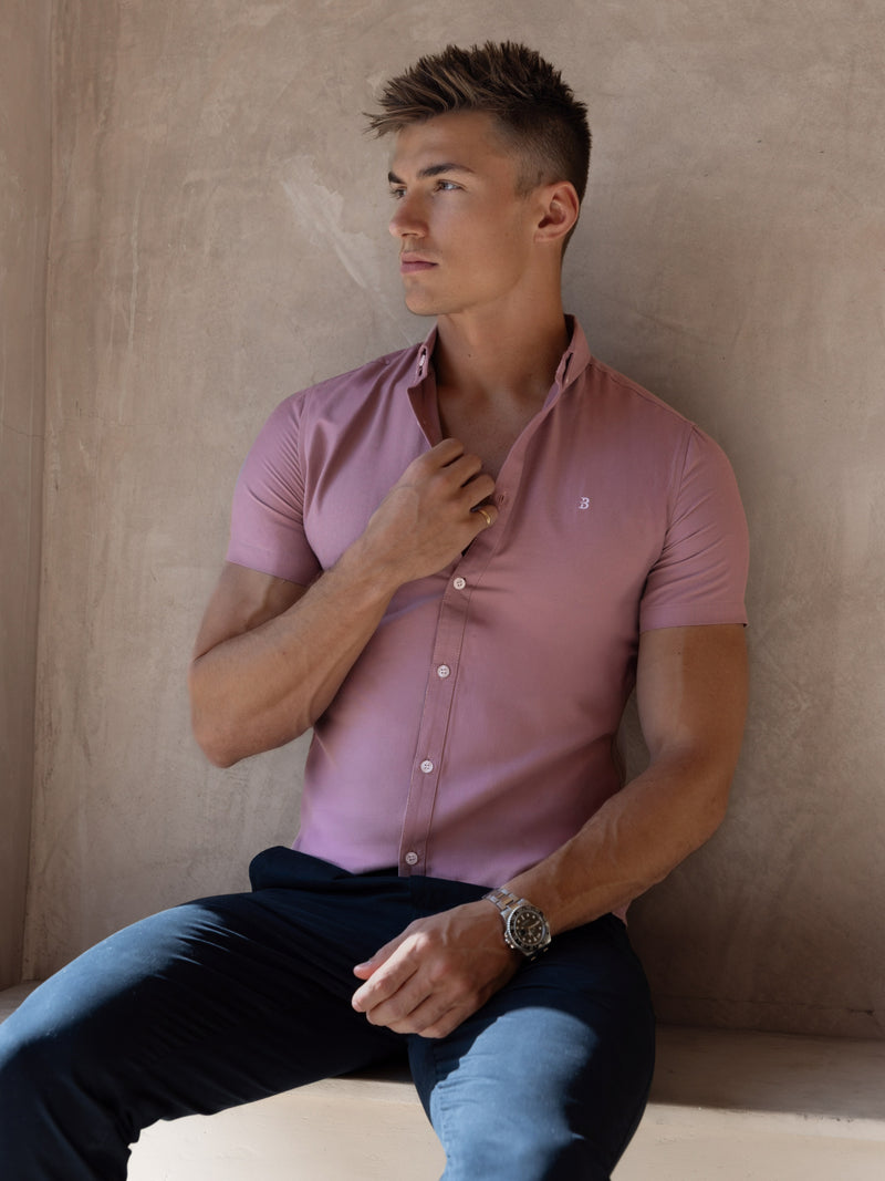 Conrad Short Sleeve Shirt - Dusty Pink